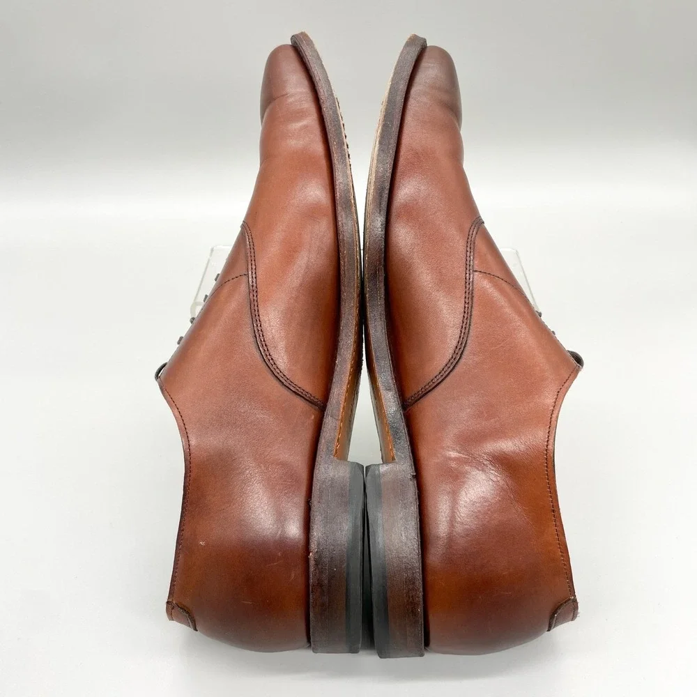 Allen Edmonds Carlyle Plain Toe Oxford Mens 13 D Brown Leather Dress Shoes Derby